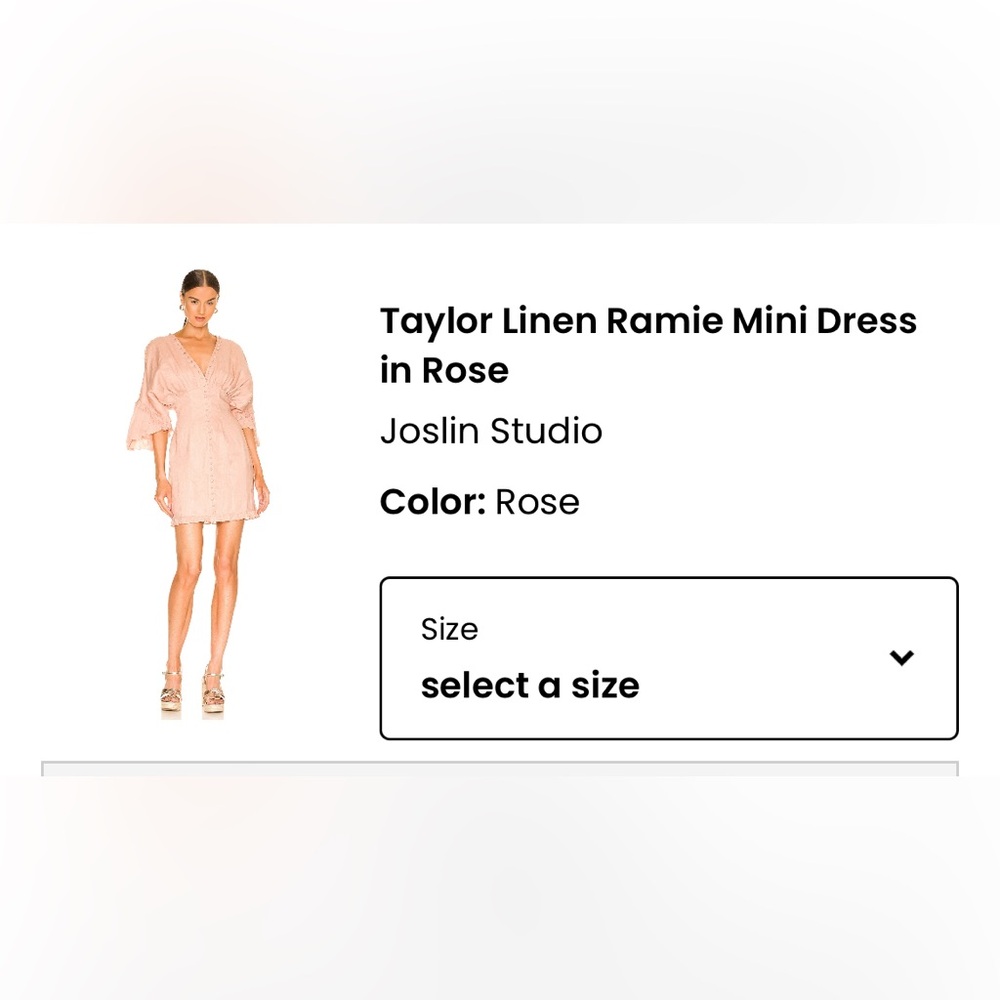Joslin short sleeve dress in Rose